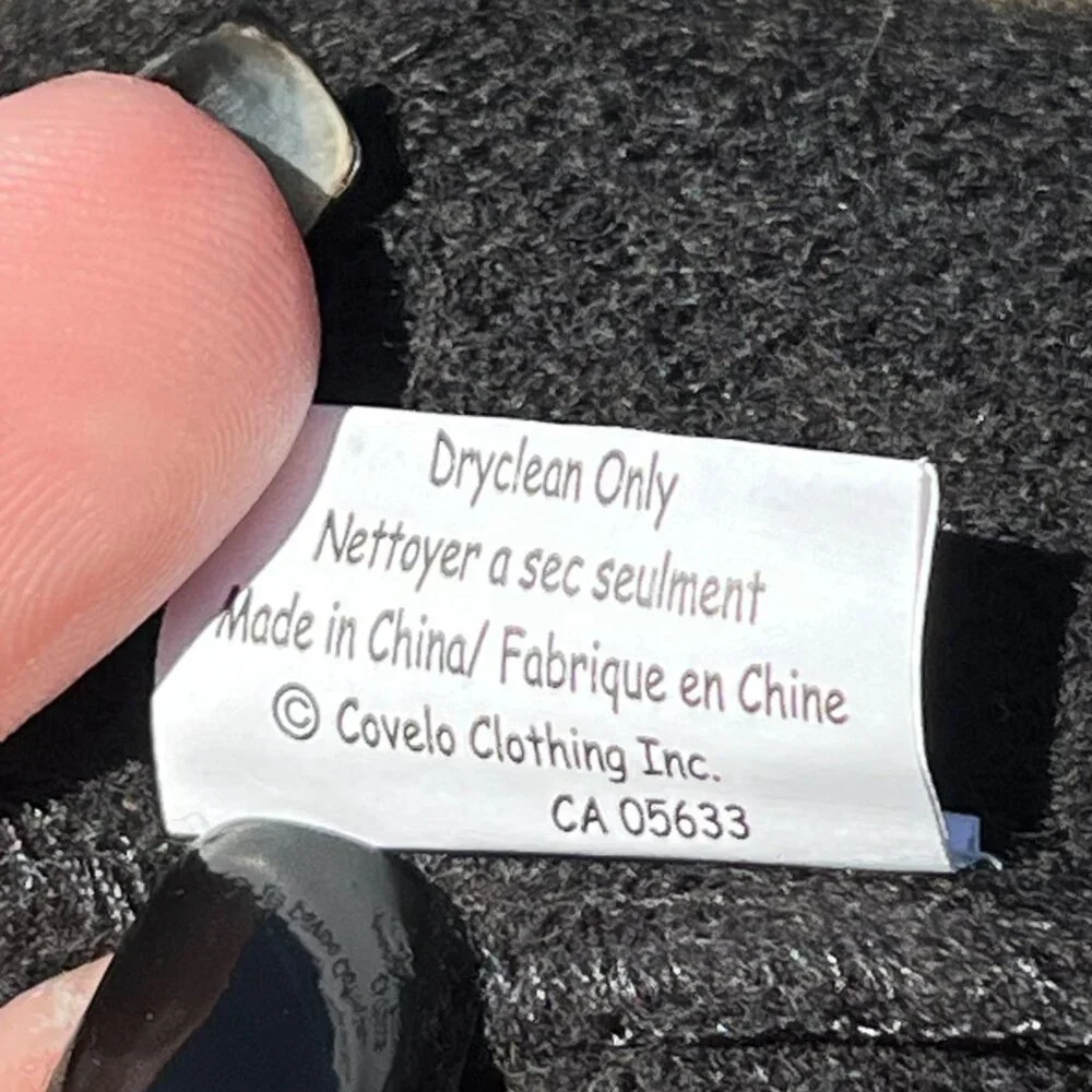 Vintage y2k CoVelo Green Fairy Cottagecore Art To Wear Boiled Wool Jacket Size M - Picture 9 of 9